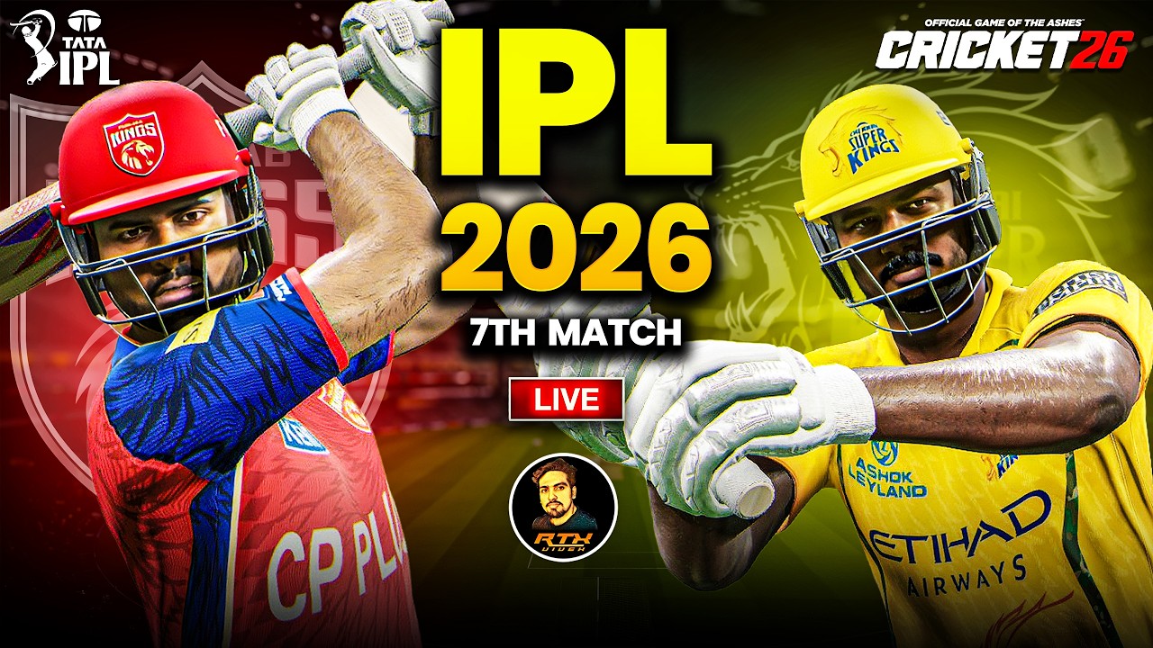 Ipl 2026⌛Chennai Super Kings vs Punjab Kings 7th Match Live🔥| Cricket 26 Live | RtxVivek