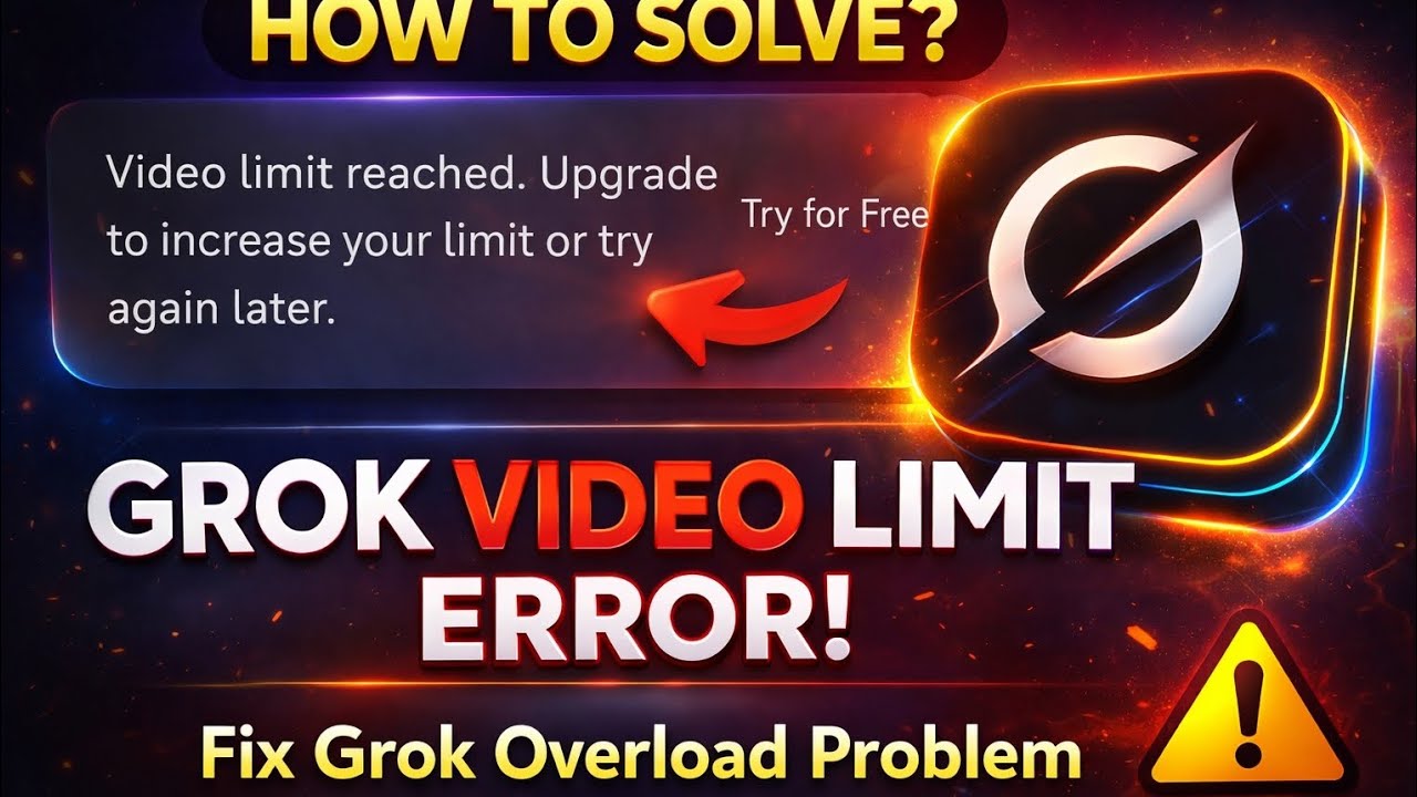 GROK Video Limit ERROR Fix Grok Overload Problem 