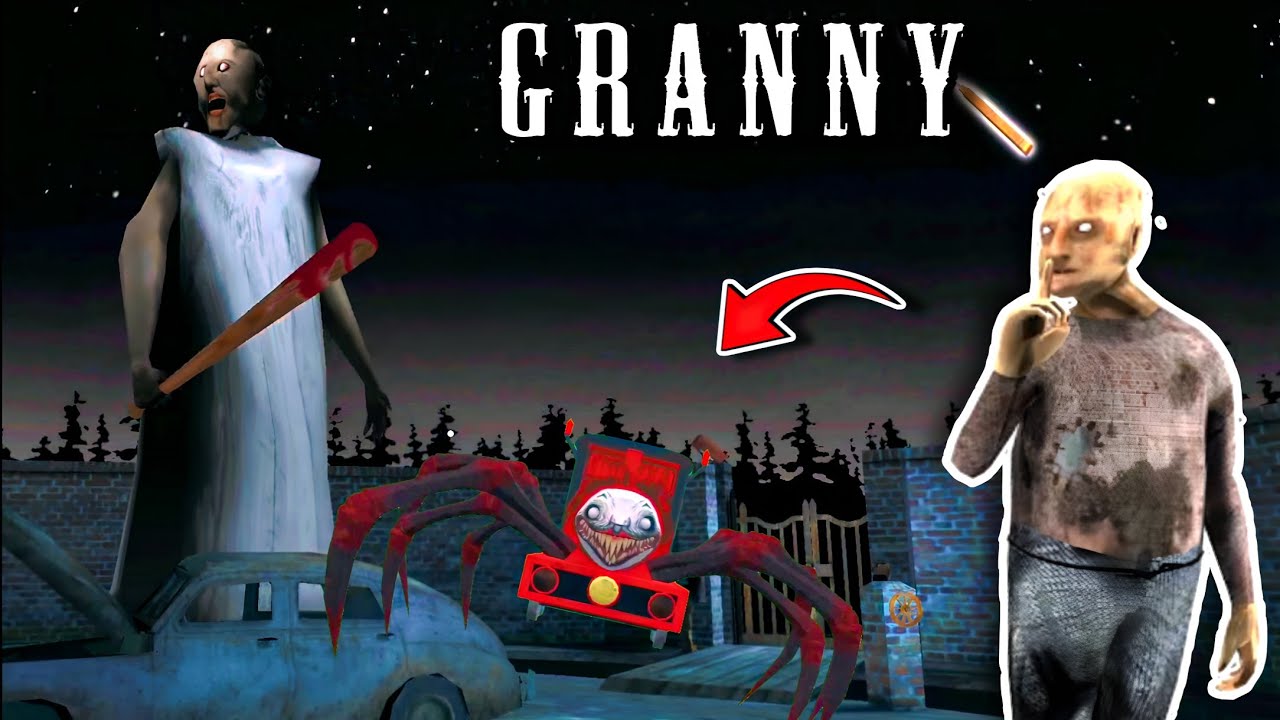Playing As Choo-Choo Charles Gate Escape Granny 3 || Granny and Grandpa Gameplay