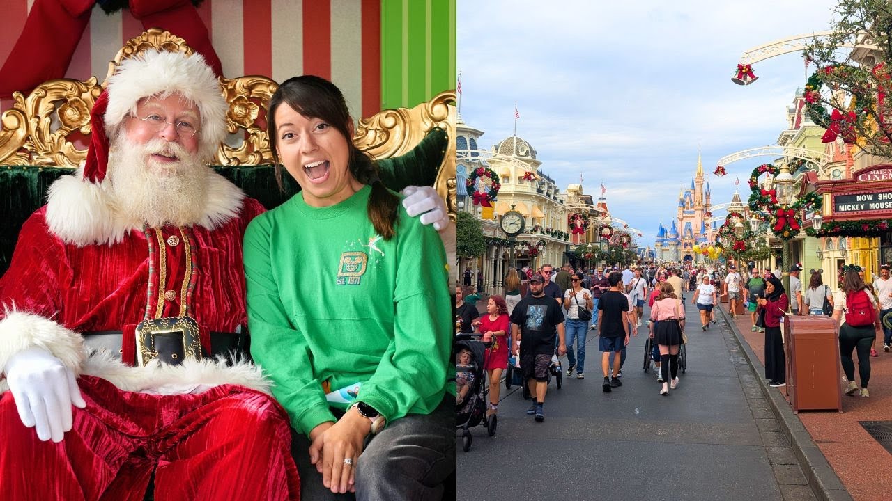 Последняя поездка в Magic Kingdom в этом году! Санта и шопинг!