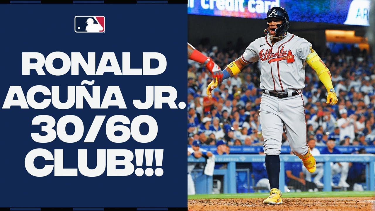 Ronald Acuña Jr. SLAMS his way into HISTORY!! Braves star is the 1st member of the 30 HR/60 SB club!