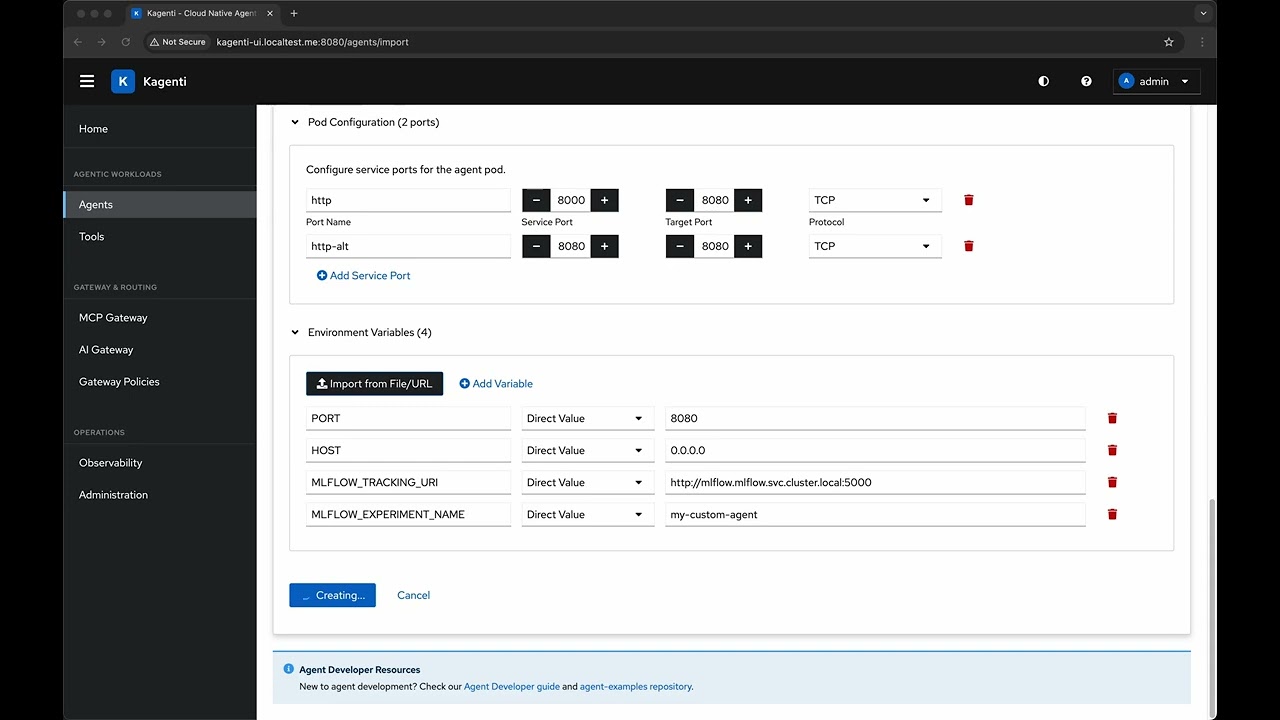 Kagenti: Deploy & Monitor AI Agents with MLflow Integration