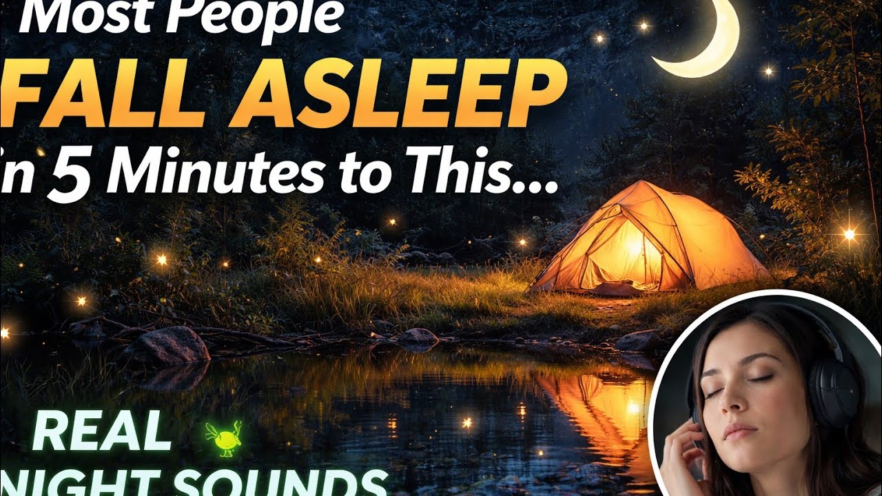 Most People Fall Asleep in 5 Minutes to This… 🌙Real Night Insects Sounds for Deep Sleep
