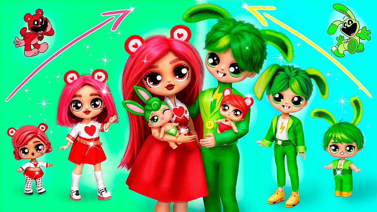Bobby BearHug e Hoppy Hopscotch está crescendo! Smiling Critters Love Story 32 DIYs para LOL OMG