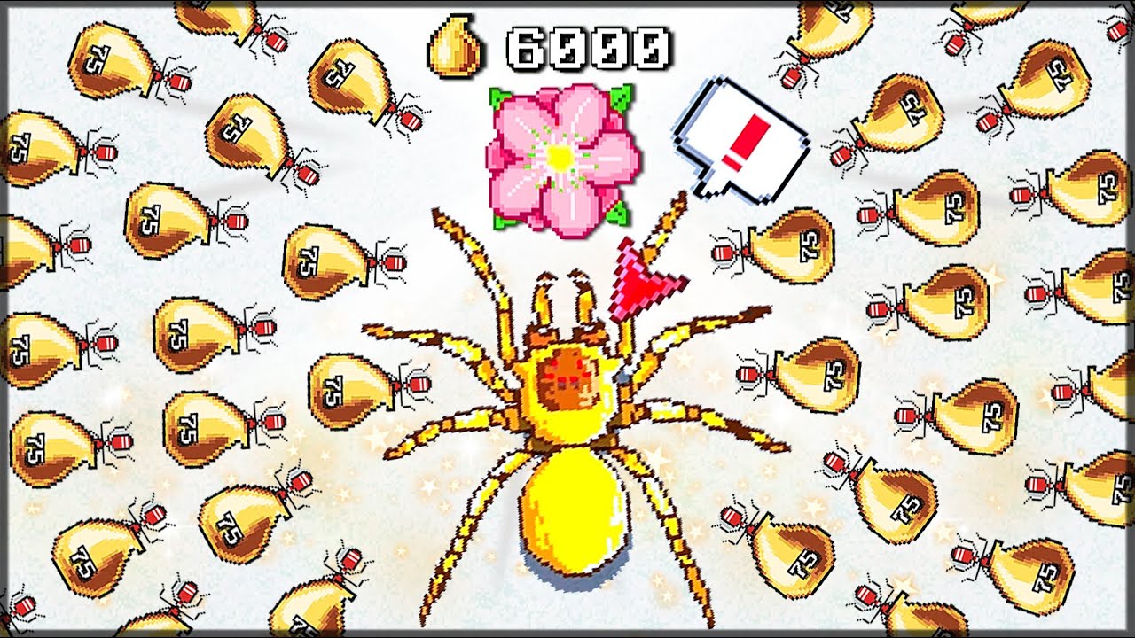 Pocket Ants: Симулятор Колонии - ЗОЛОТОЙ ПАУК! 6000 НЕКТАРА улучшение ХРИЗАНТЕМЫ
