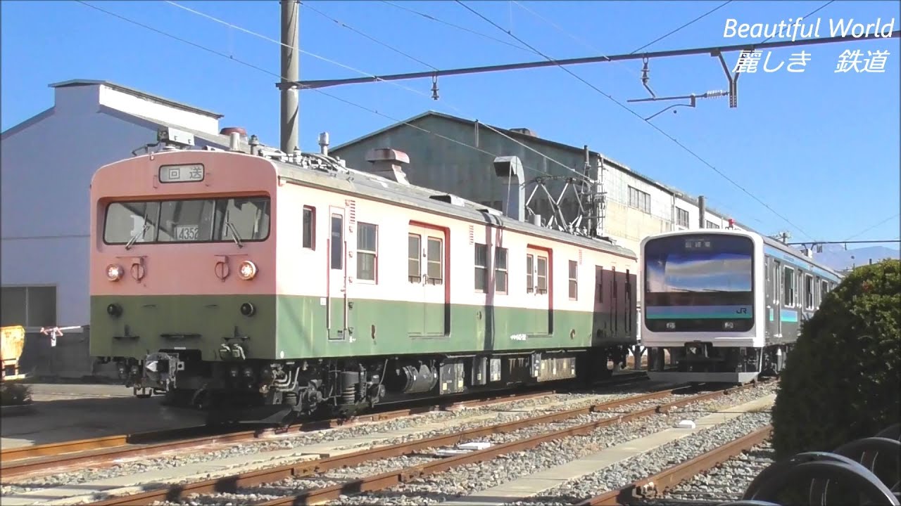 クモヤ143-52 珍しくEF65,E217系の脇で訓練運転を行う！EF64や189系、など廃車置き場に国鉄形車両等20両が留置中の長野総合車両センター 2025.11.17  panasd 4106