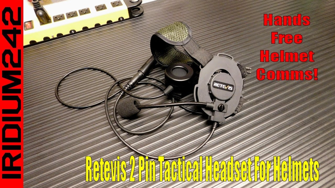 Hear It All:  Retevis 2 Pin Tactical Headset For Helmets