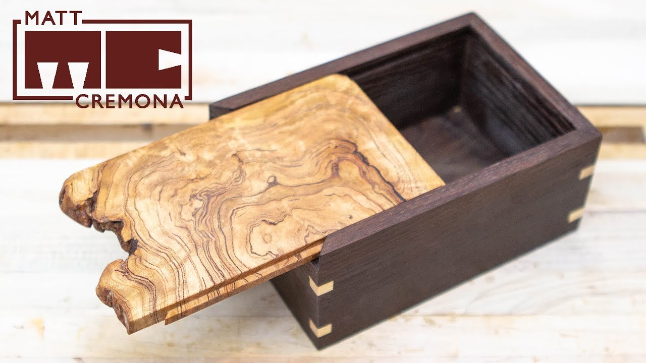 Sliding Burl Lid Box | Woodworking