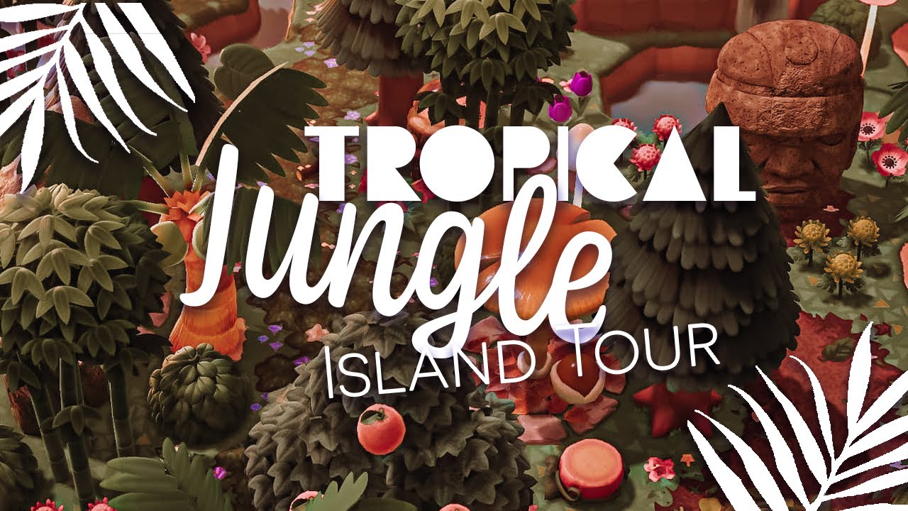 NATURAL TROPICAL JUNGLE ISLAND TOUR // Animal Crossing: New Horizons
