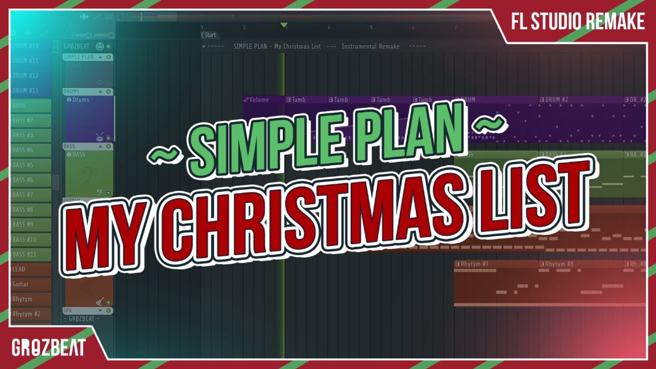 SIMPLE PLAN - My Christmas List | Instrumental Remake + Lyric (Turn on CC)