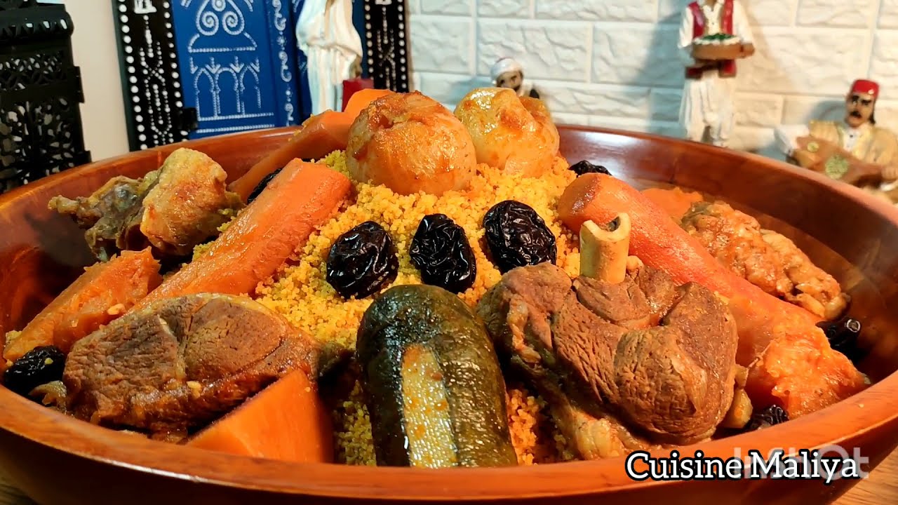 COUSCOUS TUNISIEN À L’AGNEAU ET LÉGUMES -CUISINE MALIYA- كسكسي تونسي بالخضار في قمة الروعة 🇹🇳