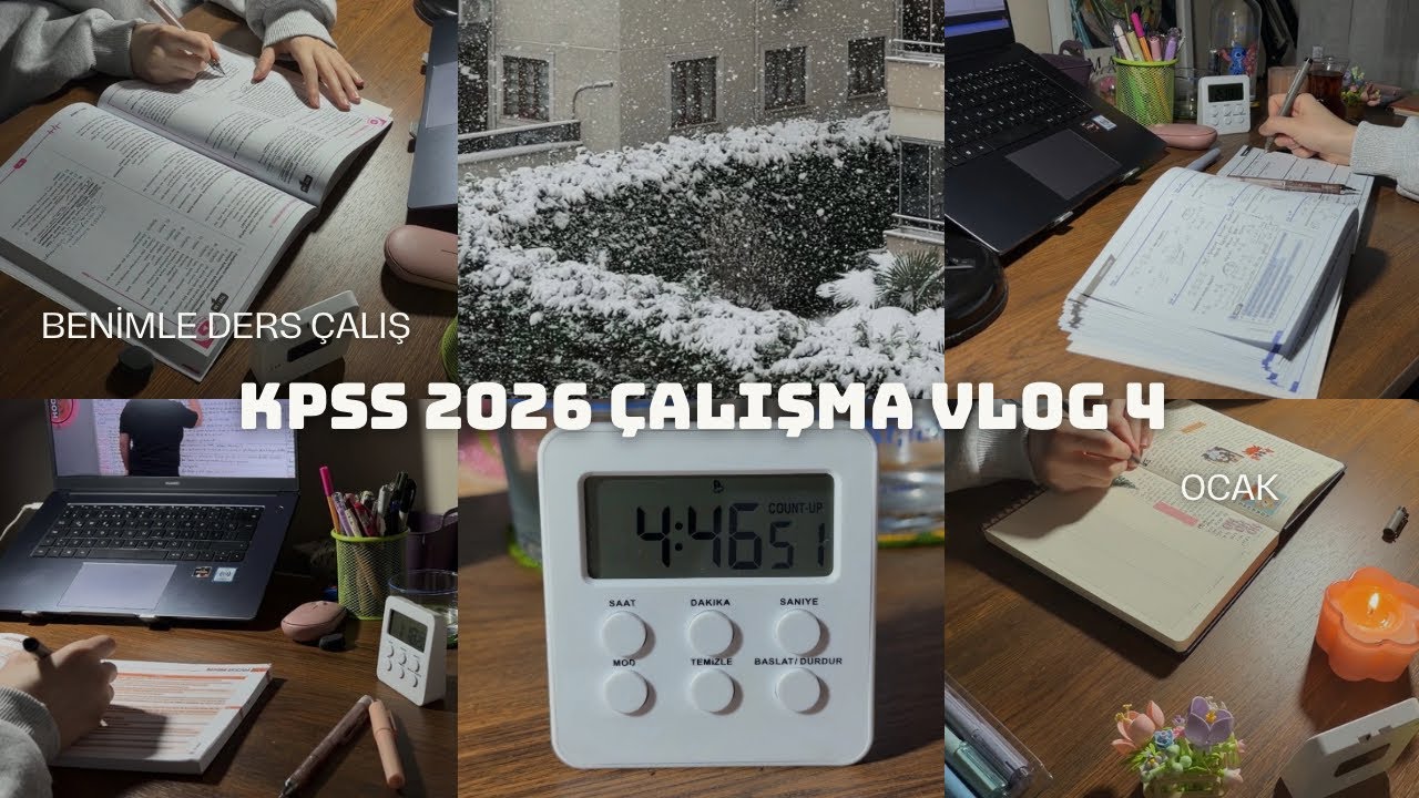 kpss çalışma günlüğüm 4| 2026’ya ders çalışarak başlıyorum, verimli bir gün ❄️