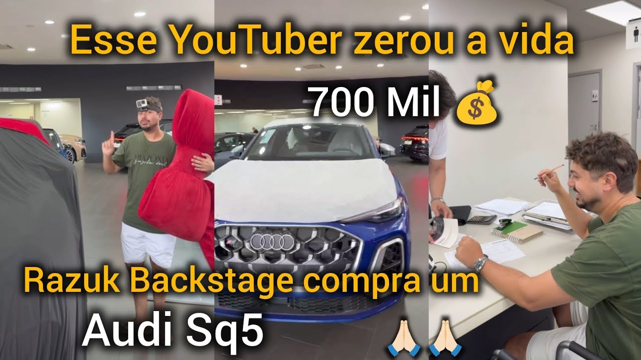 DUDU COMPRA HOJE MAIS UM CARRO DE 700 MIL!  O YOUTUBER RAZUK BACKSTAGE ZEROU A VIDA!  😳