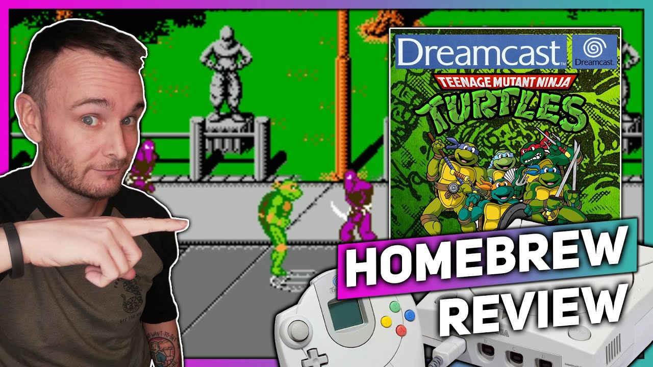 SEGA DREAMCAST HOMEBREW/BOR REVIEW | TEENAGE MUTANT NINJA TURTLES 8BIT