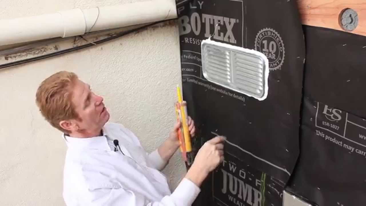 Waterproofing or lathing a foundation vents