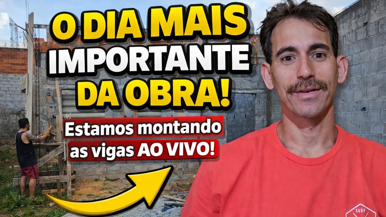 CONSTRUINDO MINHA CASA AO VIVO! Hora de preparar as vigas
