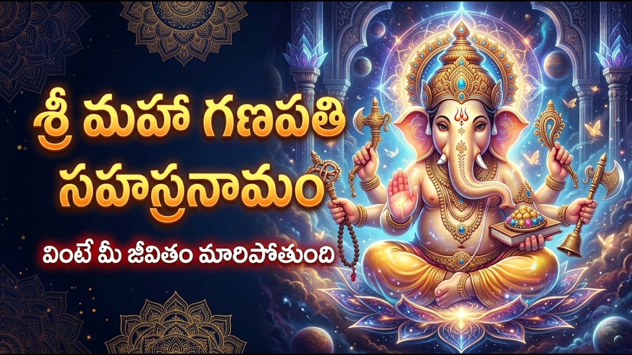 Sri Maha Ganapati Sahasranama Stotram | 1008 Names Of Lord ganesh | Ganesh Devotional Songs