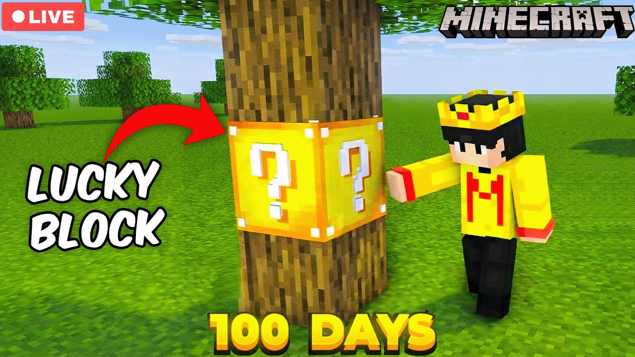 LIVE GAMEPLAY 100 Days Survive With Lucky Block