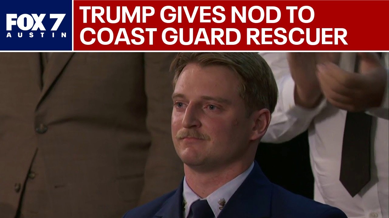 Trump gives nod to Coast Guard member who saved Texas flood victims