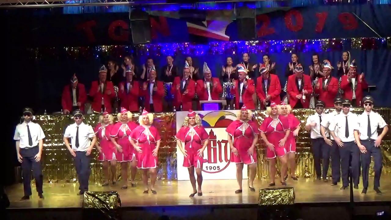 Das "Asynchronitas" MÄNNERBALLETT der TG Nieder-Roden mit ihrem Premieren-Show-Tanz  am 26.1.2019