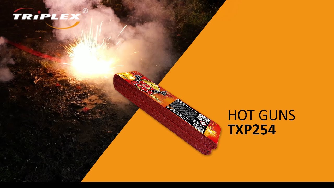 FAJERWERKI TXP254 BATERIA PETARD HOT GUNS F3 TRIPLEX FIREWORKS