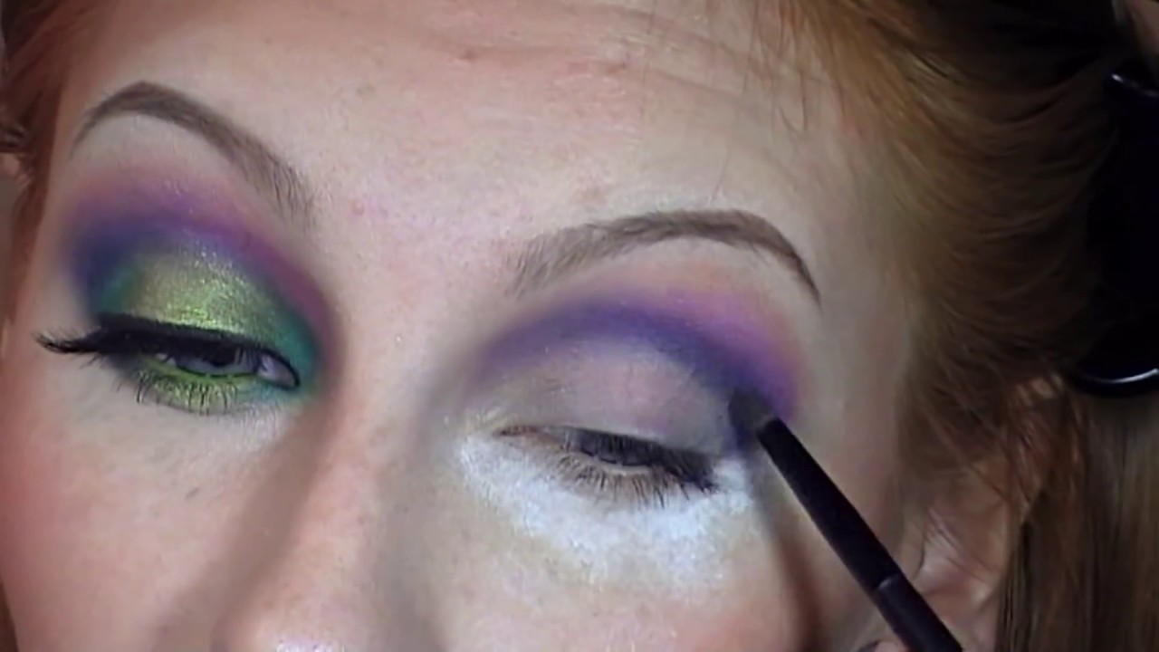 Metallic Colors Summer Makeup Tutorial / Green And Purple Smokey Eyes
