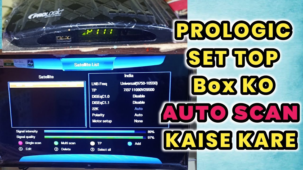 ProLogic Mpge4 Setup Box Auto Scan Kaise kare || Blind scan || Nit Scan kya hota hai || Ravi Technic