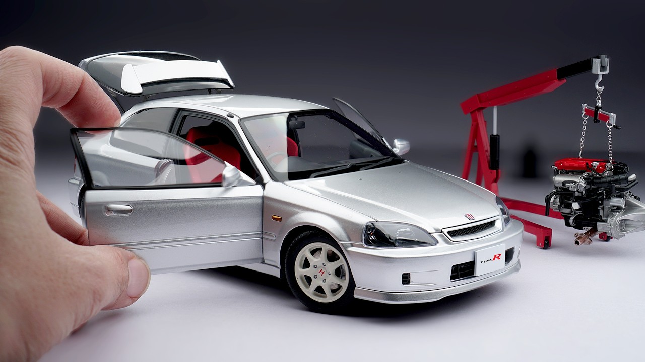 Unboxing of Most Realistic Honda Civic EK9 Type R 1:18 💖 Scale Diecast Model Car