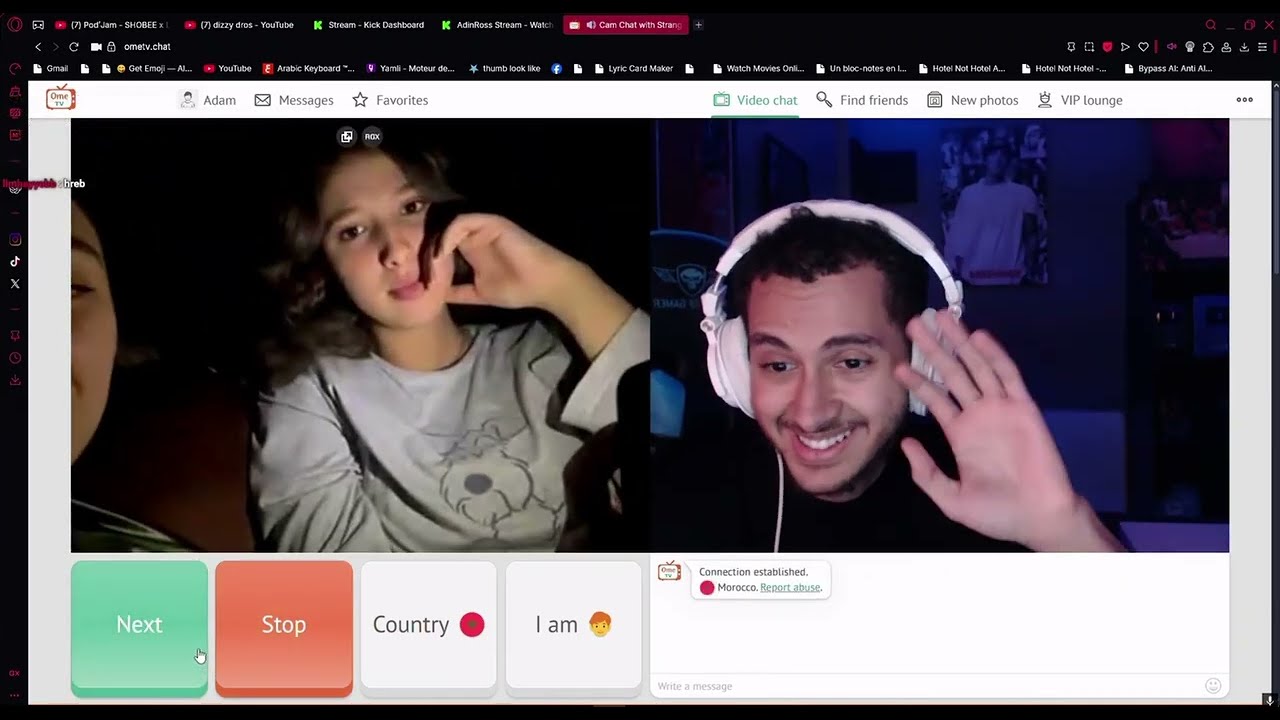 @HamriToxLive   live omegle :Parte 2 أسئلة غبية للبنات😂😱