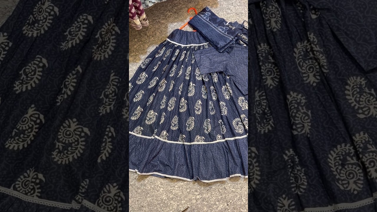 A beautiful Ajrakh print gopi. With lots of flare and love and care from us. DM. +918389840026