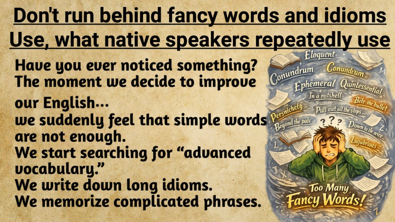 Here are idioms and phrases native speakers repeatedly use|✅ #english 