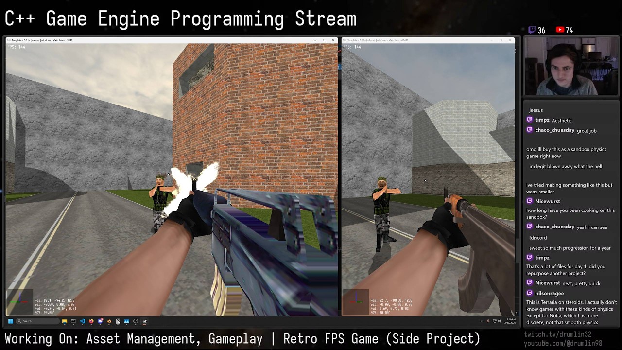 C++ Game Engine Dev [No Libraries*] - Multiplayer FPS Gameplay
