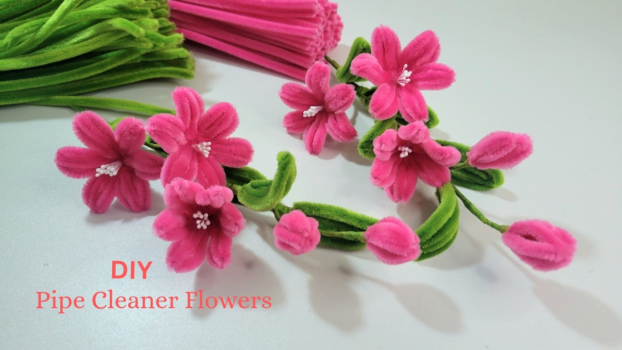 DIY Pipe Cleaner Cherry Blossom Flowers 🌸 | Easy Spring Craft Tutorial💕
