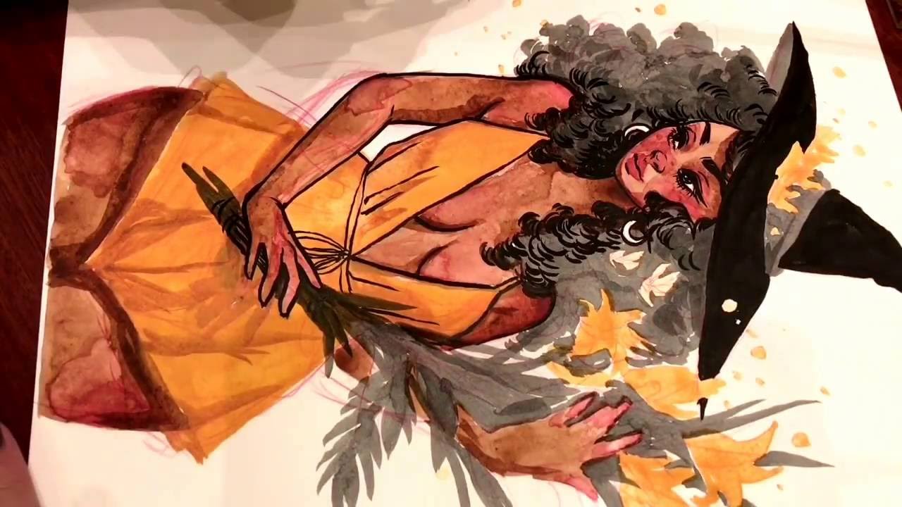 Inktober day 14// Yellow Lily // Jacquelin deleon