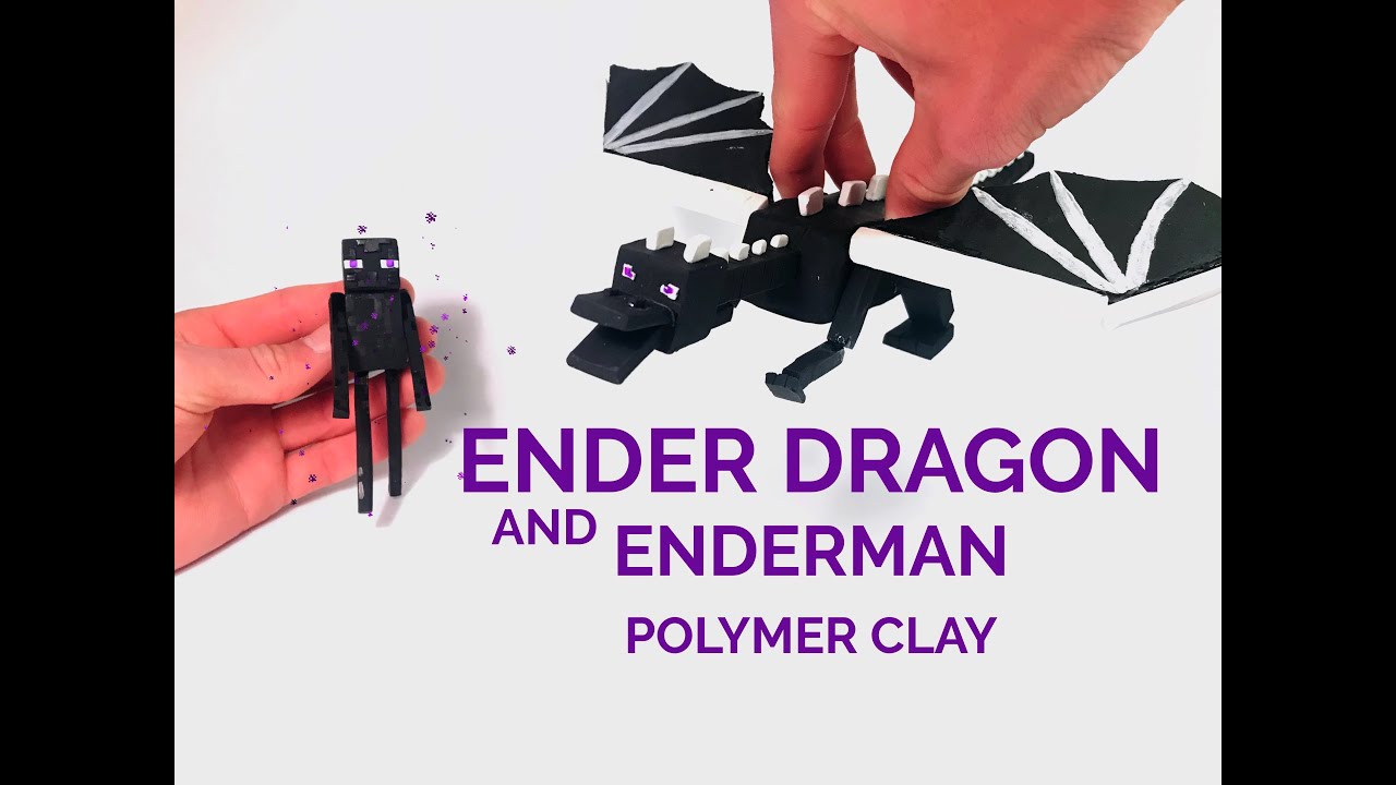 Making The Ender Dragon and Enderman with Clay (MINECRAFT)