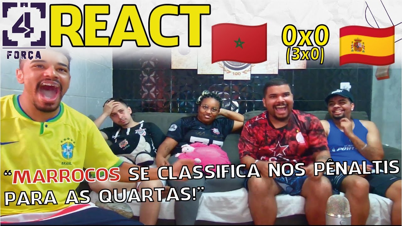 REACT  MARROCOS 0X0 /3X0 ESPANHA  COPA DO MUNDO 2022| #worldcup2022 #marrocos #espanha #copadomundo