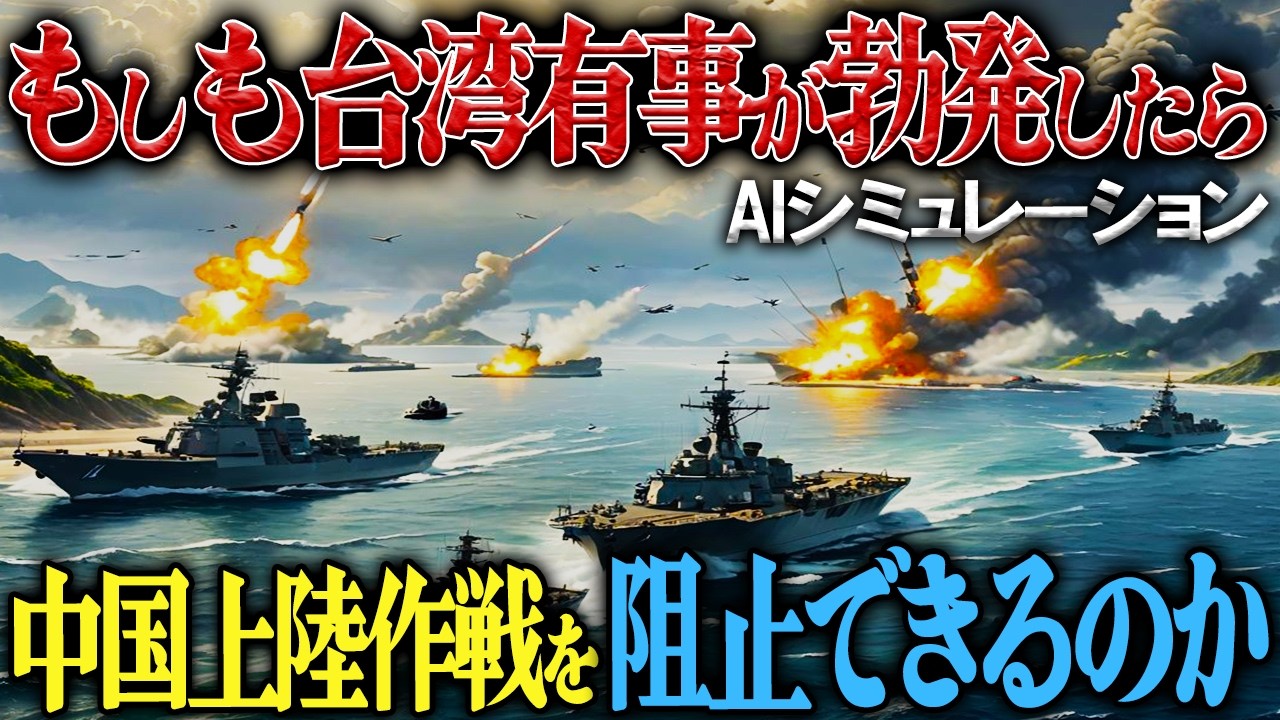 【制空権争奪戦】もしも台湾有事が勃発し、中国が上陸作戦を開始したら…自衛隊と米軍の迎撃作戦で中国軍敗北【AIシミュレーション】