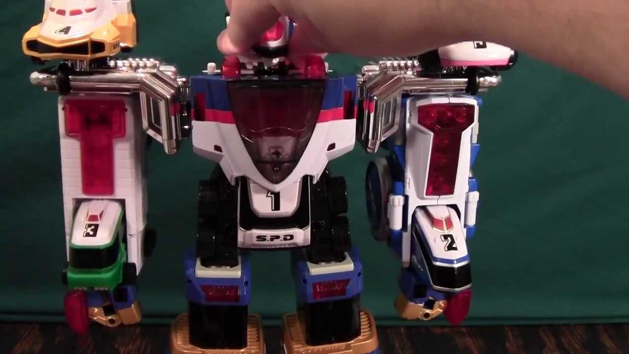 Power Rangers SPD Omegamax Megazord and Deltamax Megazord Review (Cycle Dekaranger Dekabike Robo)