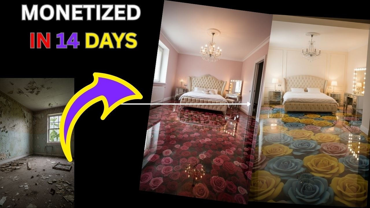How to Create VIRAL Rose Epoxy Floor Transformation Videos with AI (100% FREE Tutorial)