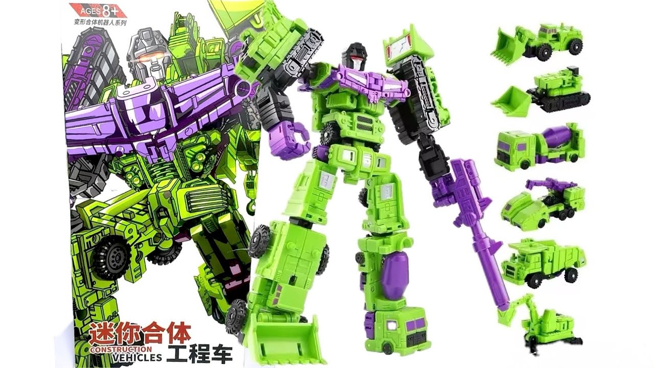 Zestaw konstrukcyjny Transforming Machine Boy 6 w 1/ Transformers KO Constructicons do 22 cm Devastator