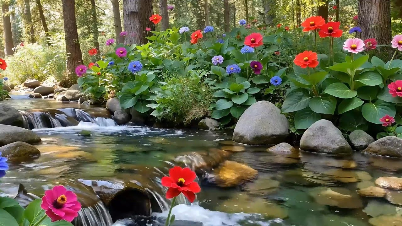 Tranquil River Like Heaven Flowing Peacefully to Quiet Thoughts and Guide You Into Deep Rest