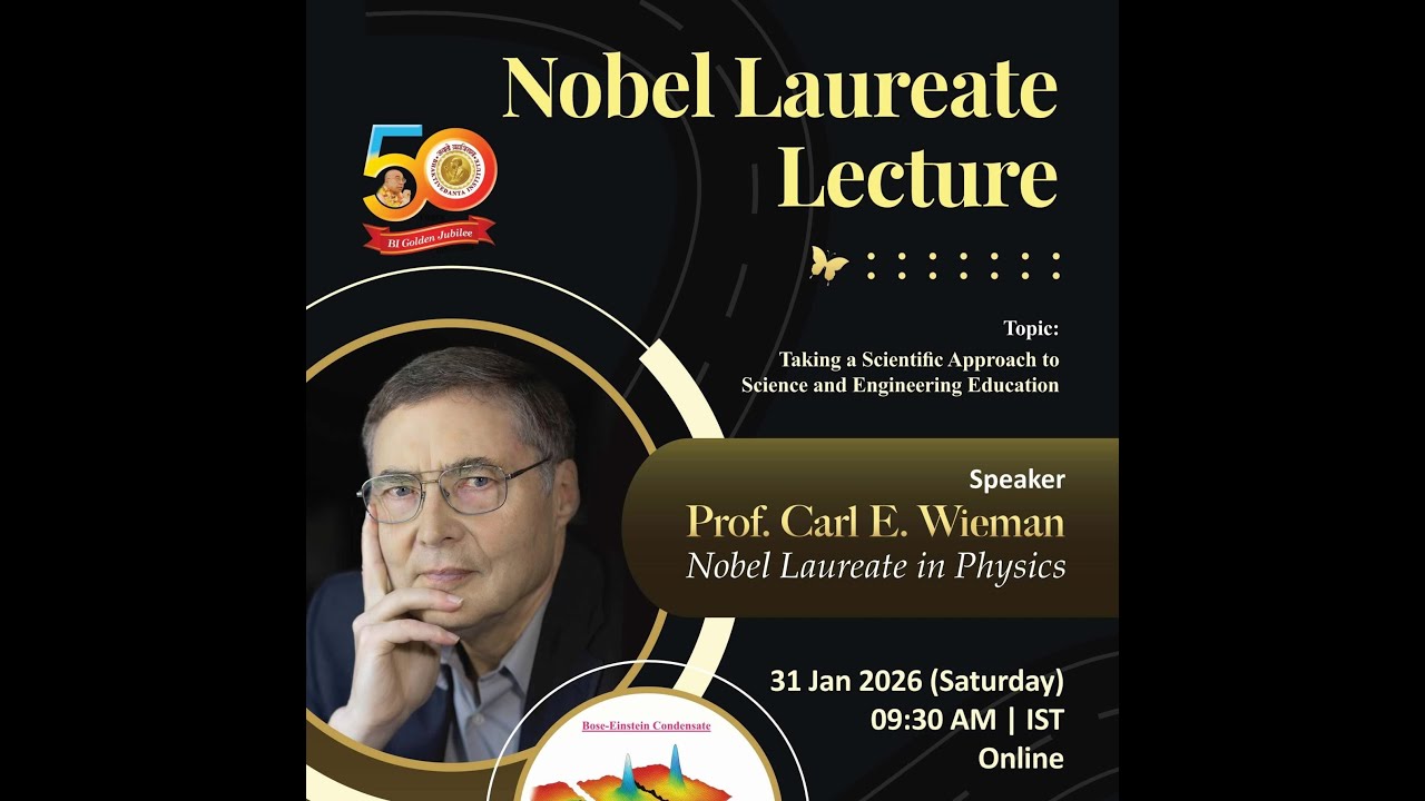 Nobel Laureate Lecture | Prof. Carl E. Wieman | My Journey of Discovery | Bhaktivedanta Institute
