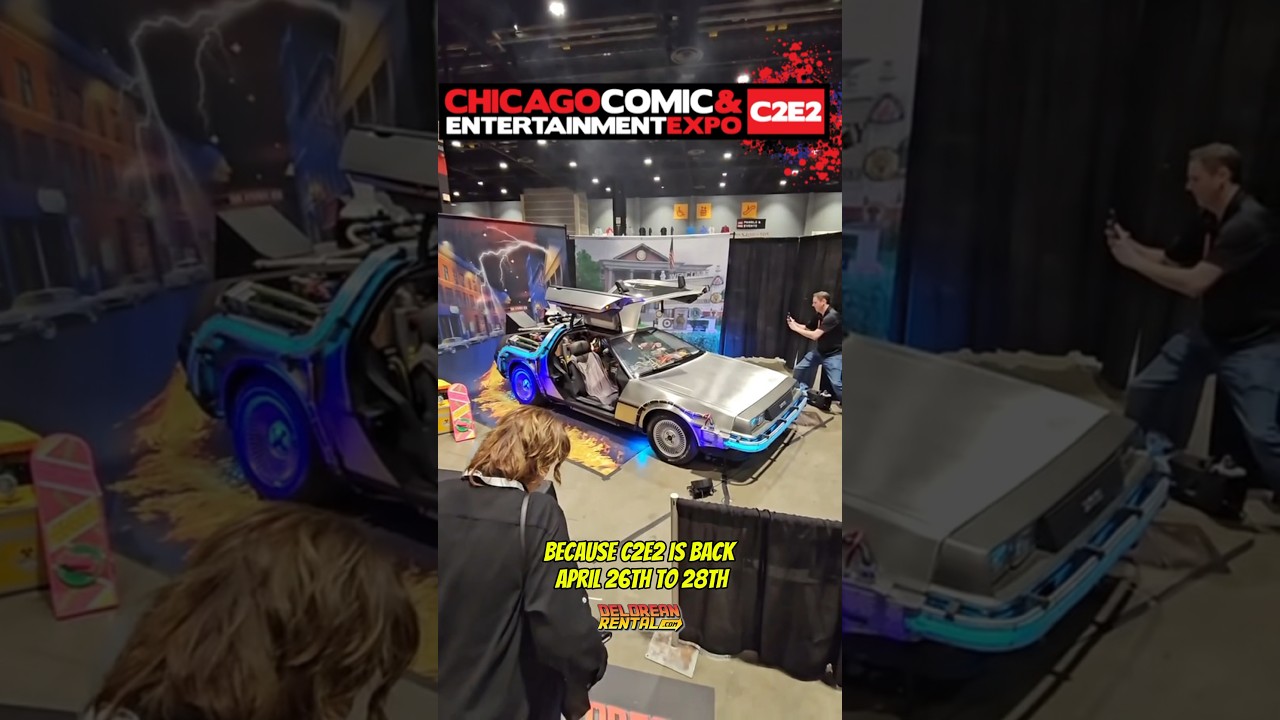 Get your picture inside the Delorean Time Machine at C2E2 Chicago, April 26-28! #backtothefuture