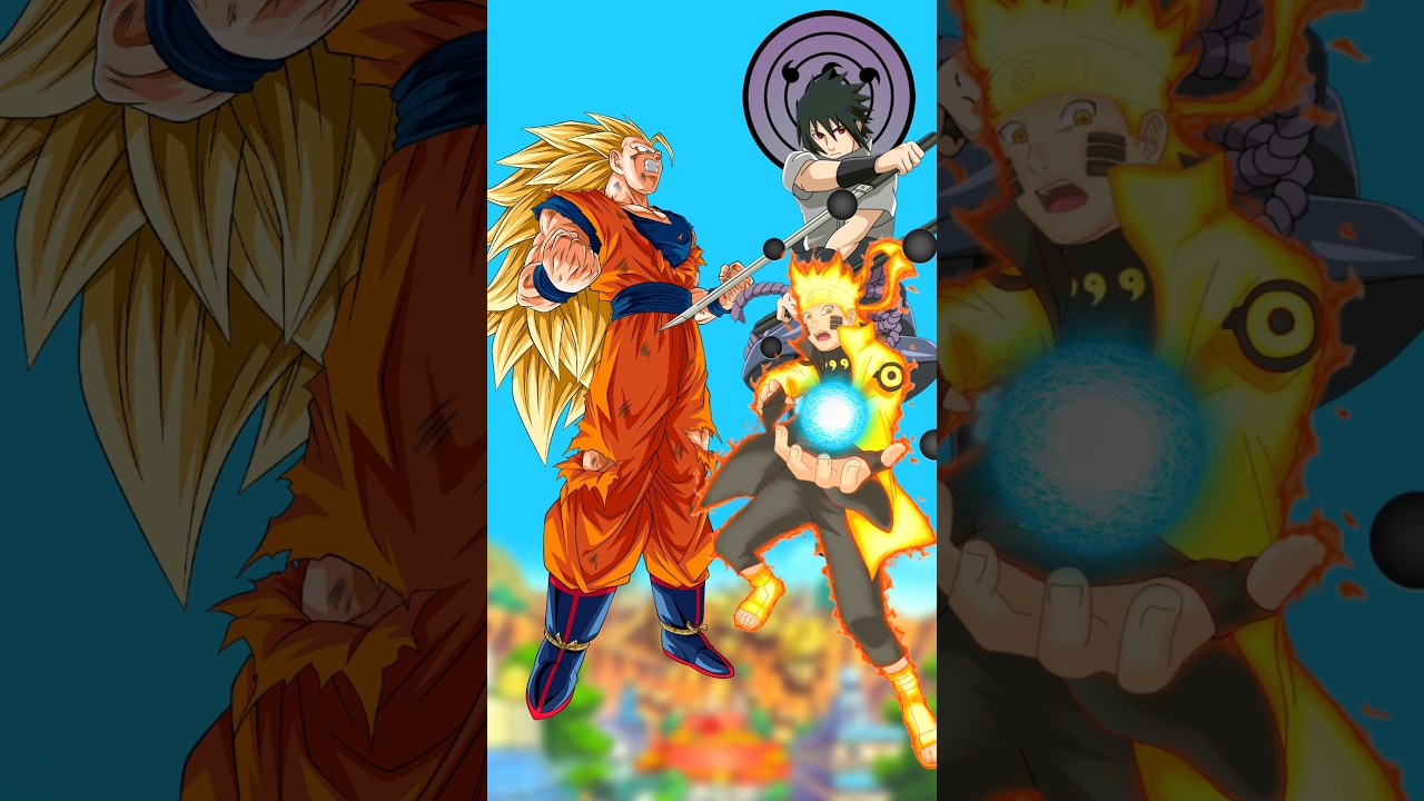 Goku vs Naruto Sasuke | who is strong? #naruto #sasuke #goku #dbz #youtubeshorts #shorts