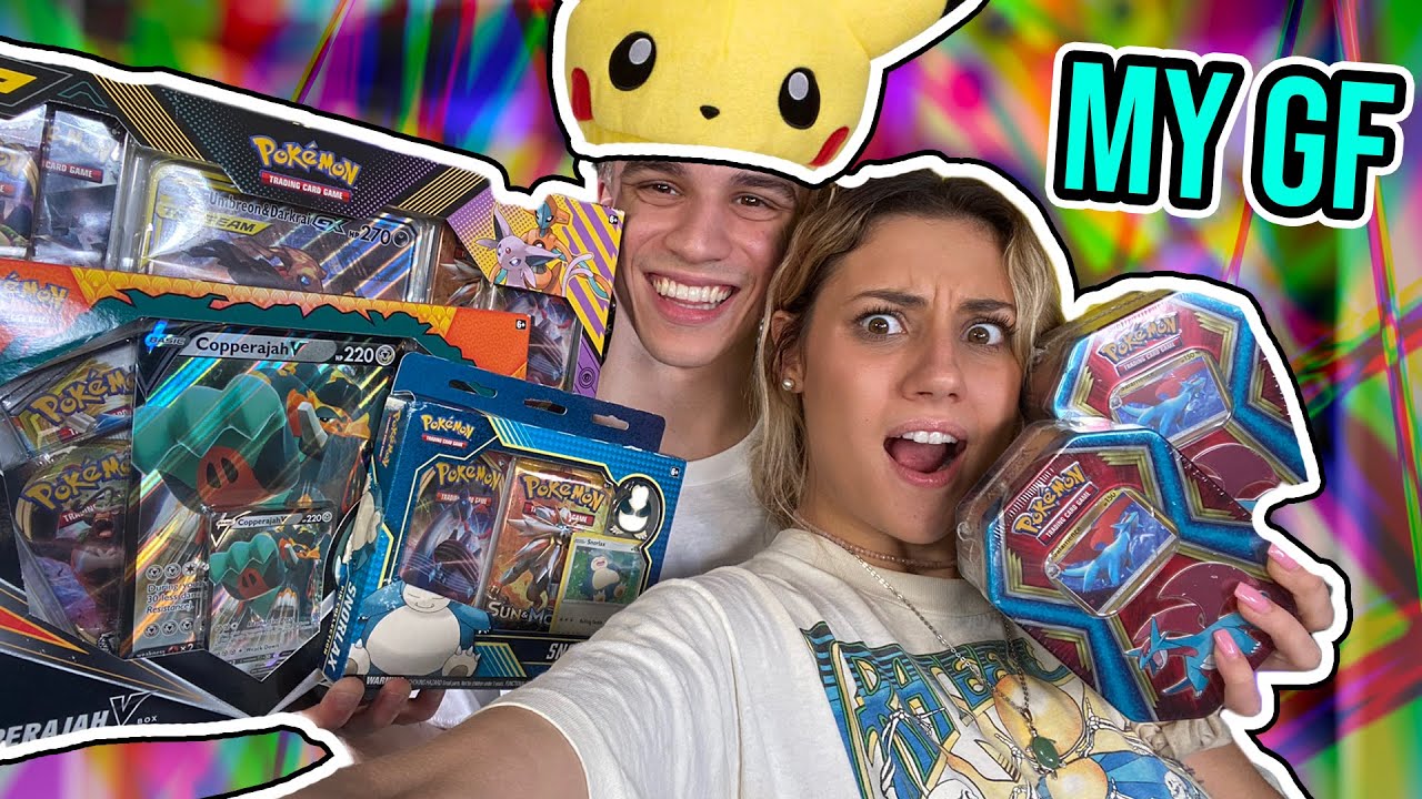 MY GIRLFRIEND AND I OPEN POKEMON CARDS FOR THE FIRST TIME TOGETHER!
