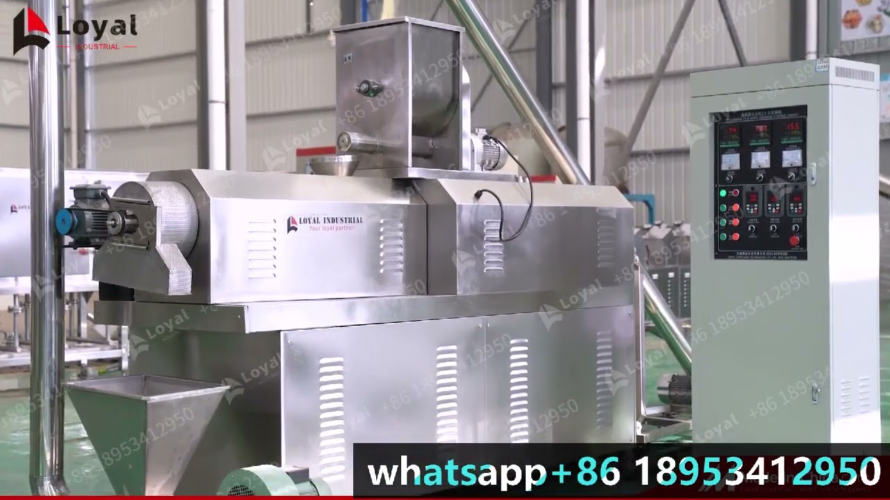 2022Twin Screw Extruder Machine  Snack Extruder Machine Corn Puff Production Line After-sale Service