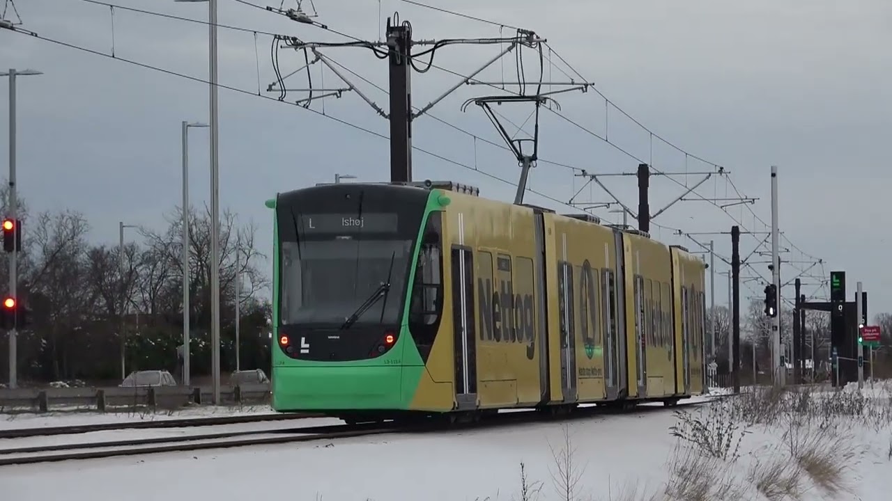 Letbaner i sneen ved Ishøj og Glostrup