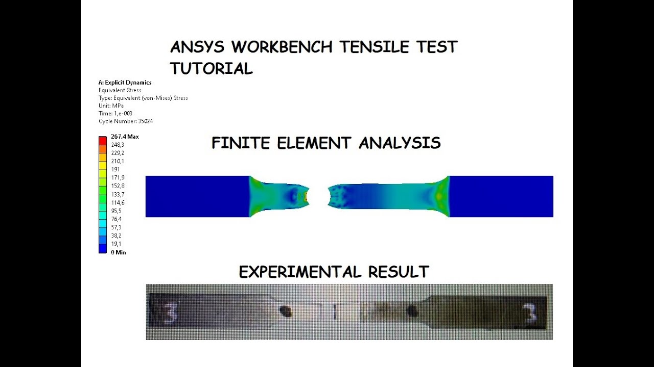 Ansys Workbench Tensile Test with Expilict Dynamics / Ansys Workbench Çekme Deneyi