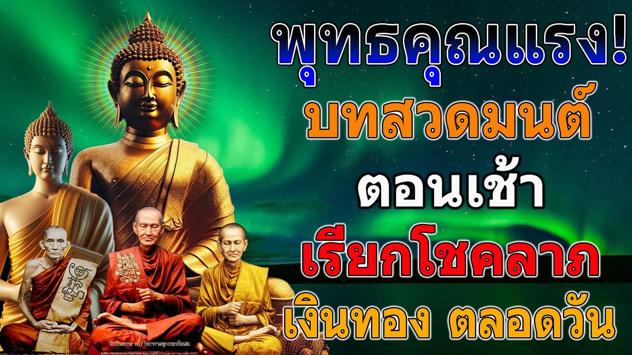 พุทธคุณแรง! บทสวดมนต์ตอนเช้า เรียกโชคลาภ เงินทอง ตลอดวัน🙏แค่เปิดฟัง เมื่อประตูเปิด โชคลาภเข้ามาทันที