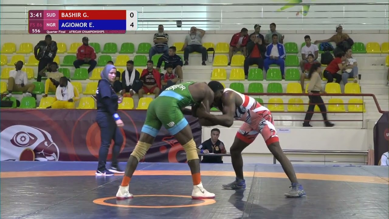 1/4 FS - 86 kg: G. BASHIR (SUD) v. E. AGIOMOR (NGR)